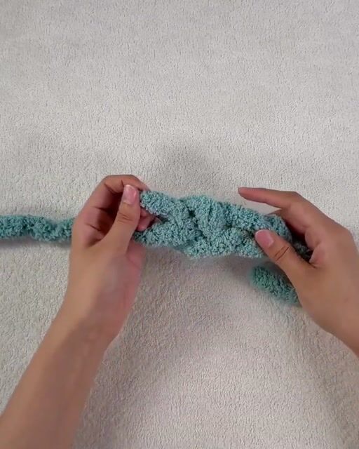 Hand-knitted blanket